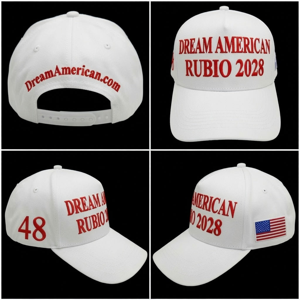 Dream American Rubio 2028 Hat White and Red